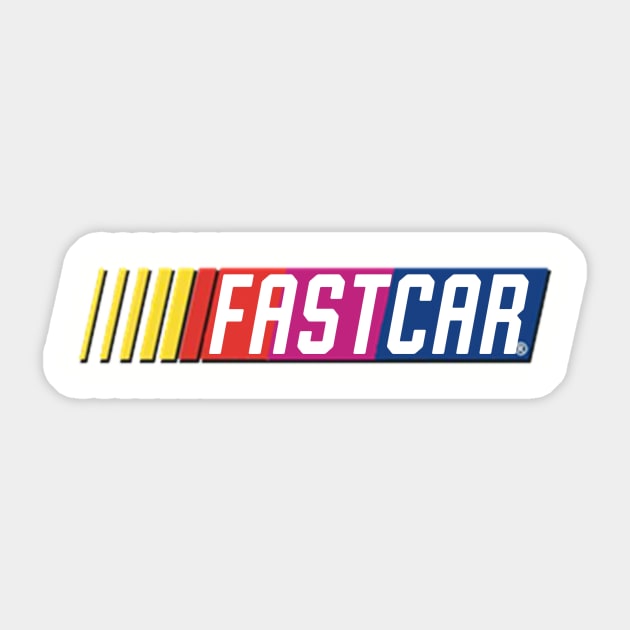 Tracy Chapman Fast Car Nascar Retro Tee Sticker by mullican